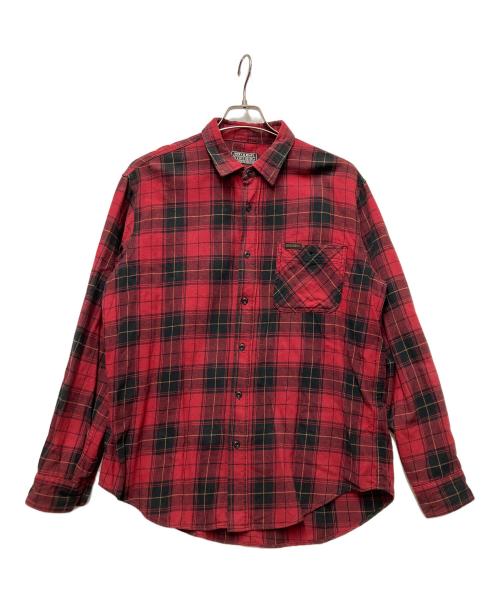 Hysteric Glamour（ヒステリックグラマー）Hysteric Glamour (ヒステリックグラマー) 長袖シャツ レッド×ブラック サイズ:Mの古着・服飾アイテム