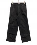 Hysteric Glamourヒステリックグラマー）の古着「和紙チノ 尾錠付ワークパンツ」｜ブラック