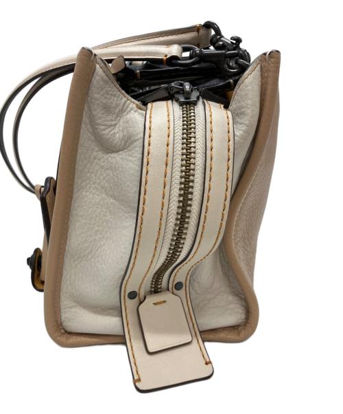 COACH（コーチ）COACH (コーチ) 2WAYバッグ ベージュ×ブラウンの古着・服飾アイテム