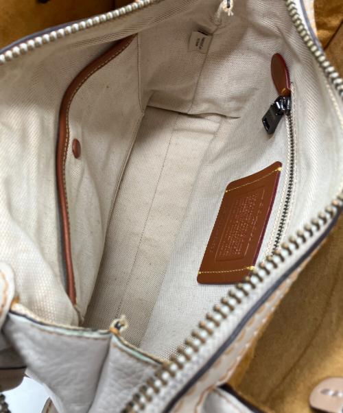 COACH（コーチ）COACH (コーチ) 2WAYバッグ ベージュ×ブラウンの古着・服飾アイテム
