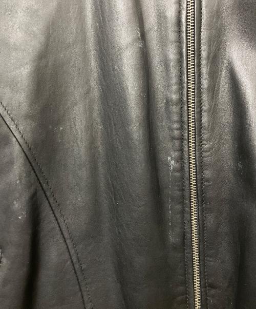 BUBBLE WELL（バブルウェル）BUBBLE WELL (バブルウェル) レザーボンバージャケット ブラック サイズ:6XLの古着・服飾アイテム