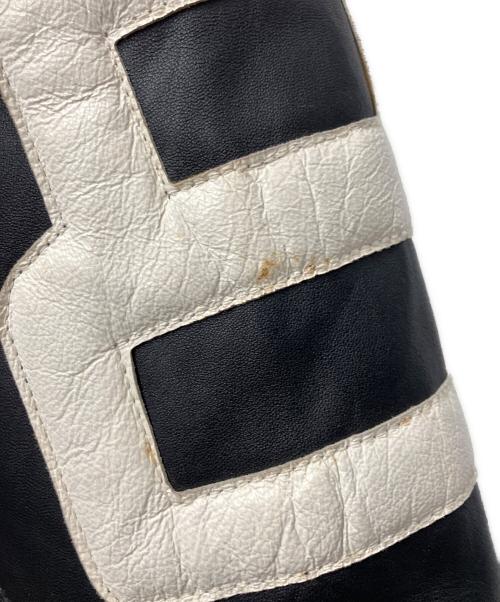 BUBBLE WELL（バブルウェル）BUBBLE WELL (バブルウェル) レザーボンバージャケット ブラック サイズ:6XLの古着・服飾アイテム