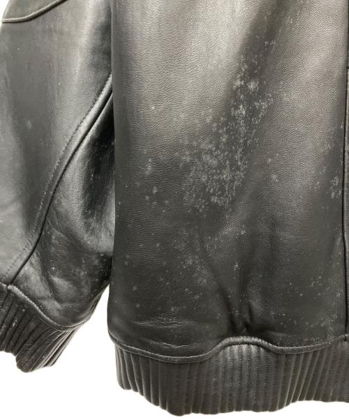 BUBBLE WELL（バブルウェル）BUBBLE WELL (バブルウェル) レザーボンバージャケット ブラック サイズ:6XLの古着・服飾アイテム