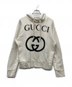 GUCCIグッチ）の古着「プルオーバーパーカー」｜ベージュ×ブラック