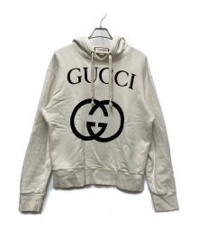 GUCCI（グッチ）の古着「プルオーバーパーカー」｜ベージュ×ブラック