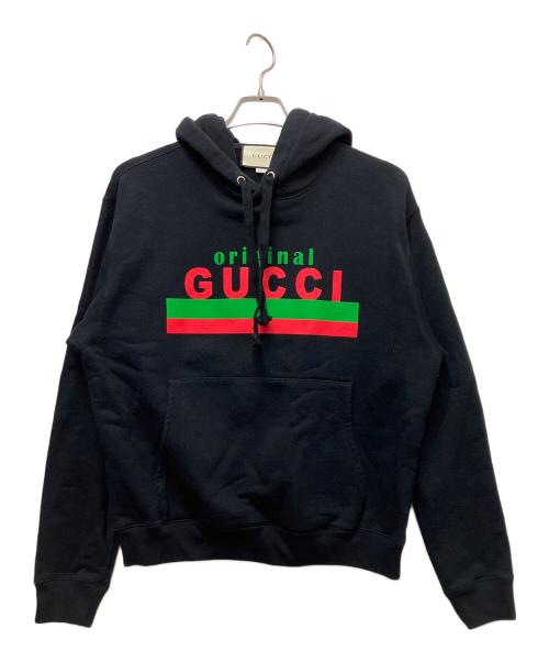 GUCCI（グッチ）GUCCI (グッチ) プルオーバーパーカー ブラック サイズ:XSの古着・服飾アイテム