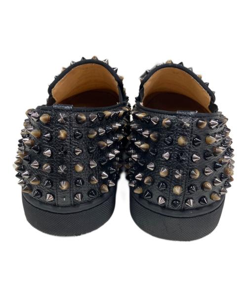 Christian Louboutin（クリスチャン・ルブタン）Christian Louboutin (クリスチャン・ルブタン) スリッポン スパイクレザー ブラック サイズ:42の古着・服飾アイテム