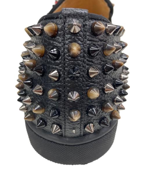 Christian Louboutin（クリスチャン・ルブタン）Christian Louboutin (クリスチャン・ルブタン) スリッポン スパイクレザー ブラック サイズ:42の古着・服飾アイテム