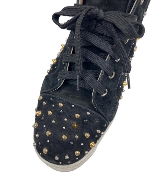 Christian Louboutin（クリスチャン・ルブタン）Christian Louboutin (クリスチャン・ルブタン) ハイカットスニーカー ブラック サイズ:40 1/2の古着・服飾アイテム