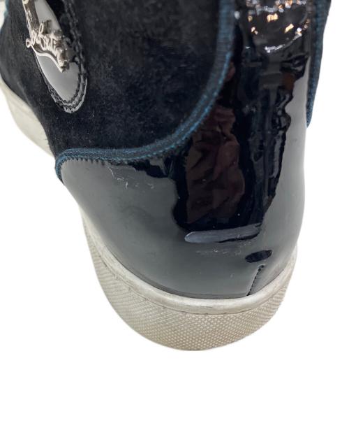 Christian Louboutin（クリスチャン・ルブタン）Christian Louboutin (クリスチャン・ルブタン) Louis on Fire veau velours ハイカットスニーカー ブラック×ネイビー サイズ:42 1/2の古着・服飾アイテム