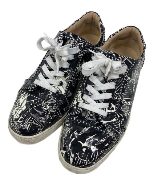 Christian Louboutin（クリスチャン・ルブタン）Christian Louboutin (クリスチャン・ルブタン) ローカットスニーカー ブラック×ホワイト サイズ:42 1/2の古着・服飾アイテム