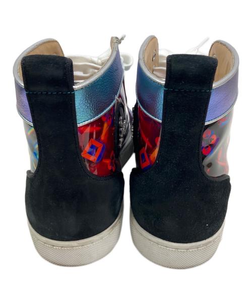Christian Louboutin（クリスチャン・ルブタン）Christian Louboutin (クリスチャン・ルブタン) LOUIS ORLATO FLAT DISCO ハイカットスニーカー パープル×ブラック サイズ:41の古着・服飾アイテム
