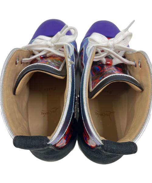 Christian Louboutin（クリスチャン・ルブタン）Christian Louboutin (クリスチャン・ルブタン) LOUIS ORLATO FLAT DISCO ハイカットスニーカー パープル×ブラック サイズ:41の古着・服飾アイテム
