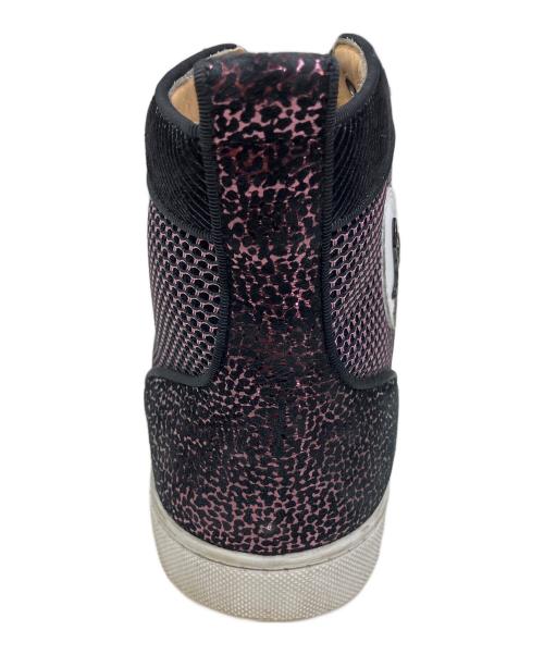 Christian Louboutin（クリスチャン・ルブタン）Christian Louboutin (クリスチャン・ルブタン) ルイス スタッズハイカットスニーカー ブラック×ピンク サイズ:42 1/2の古着・服飾アイテム
