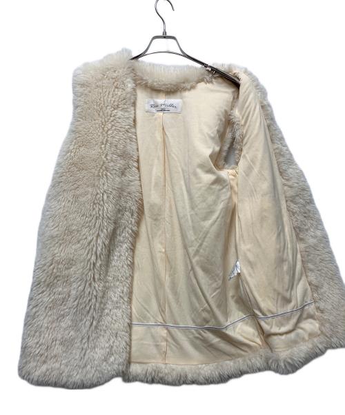 Rie miller（リエ ミラー）Rie miller (リエ ミラー) エコファーミドル丈ジレ アイボリー サイズ:38の古着・服飾アイテム