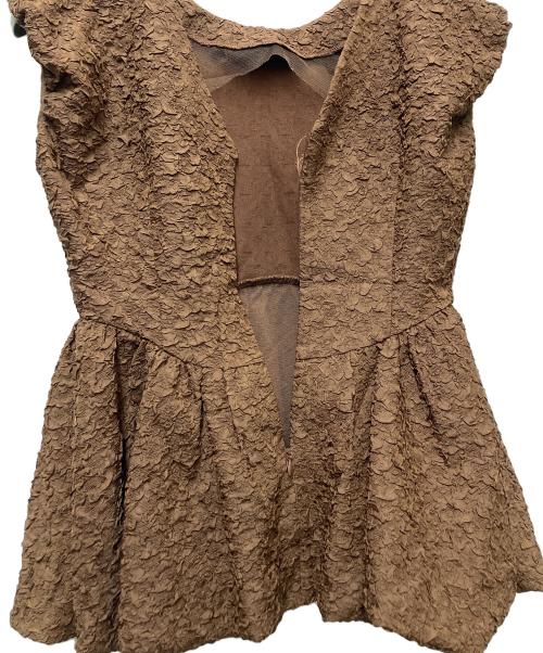 COCODEAL（ココディール）COCODEAL (ココディール) ノースリーブブラウス ブラウン サイズ:Mの古着・服飾アイテム