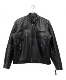 Axel（アクセル）の古着「レザーライダースジャケット」｜ブラック