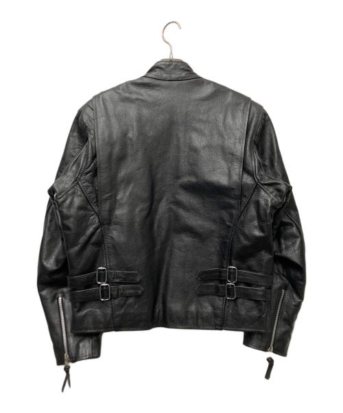 Axel（アクセル）AXEL (アクセル) レザーライダースジャケット ブラック サイズ:Lの古着・服飾アイテム