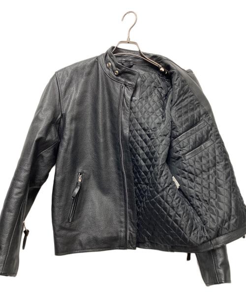 Axel（アクセル）AXEL (アクセル) レザーライダースジャケット ブラック サイズ:Lの古着・服飾アイテム