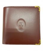 Cartierカルティエ）の古着「マストライン　2つ折り財布」｜ボルドー