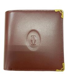 Cartier（カルティエ）の古着「マストライン　2つ折り財布」｜ボルドー