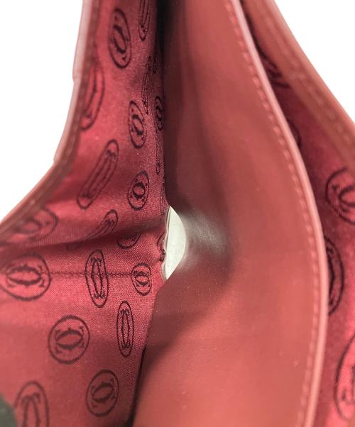 Cartier（カルティエ）Cartier (カルティエ) マストライン　2つ折り財布 ボルドーの古着・服飾アイテム