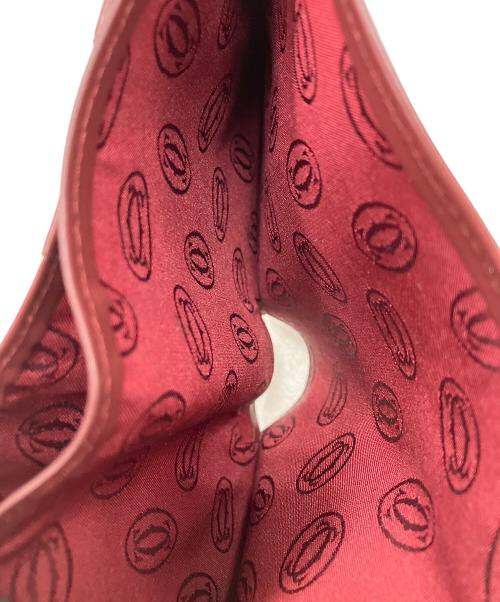 Cartier（カルティエ）Cartier (カルティエ) マストライン　2つ折り財布 ボルドーの古着・服飾アイテム