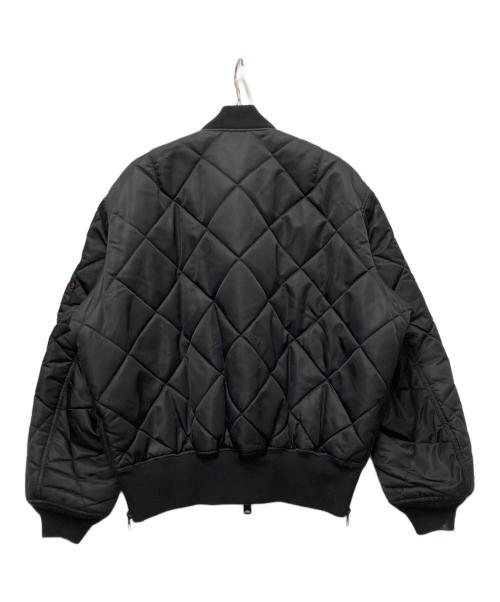 ALPHA（アルファ）ALPHA (アルファ) MONKEY TIME (モンキータイム) QUILTED MA-1 ブラック サイズ:XLの古着・服飾アイテム
