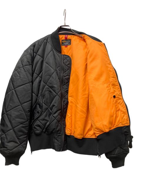 ALPHA（アルファ）ALPHA (アルファ) MONKEY TIME (モンキータイム) QUILTED MA-1 ブラック サイズ:XLの古着・服飾アイテム