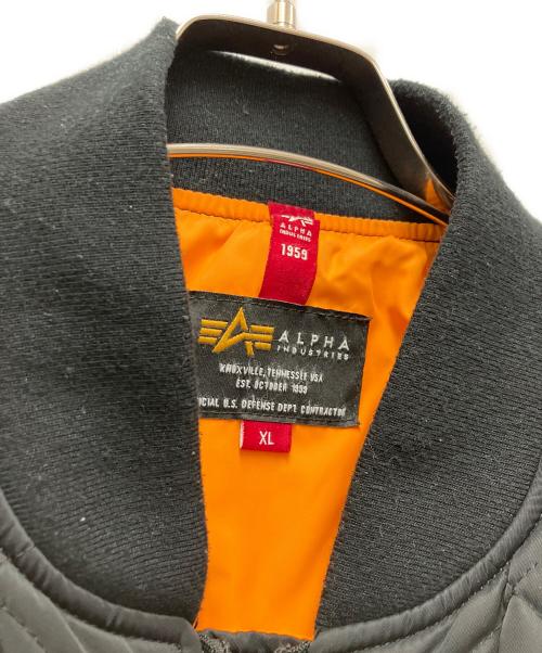 ALPHA（アルファ）ALPHA (アルファ) MONKEY TIME (モンキータイム) QUILTED MA-1 ブラック サイズ:XLの古着・服飾アイテム