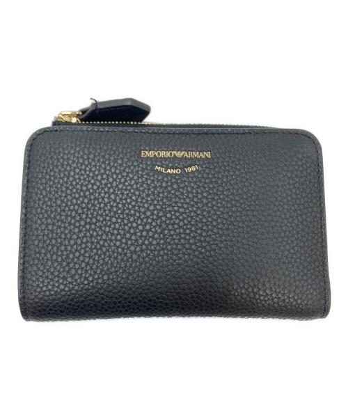 EMPORIO ARMANI（エンポリオ アルマーニ）EMPORIO ARMANI (エンポリオ アルマーニ) 2つ折り財布 ブラックの古着・服飾アイテム