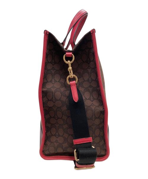 COACH（コーチ）COACH (コーチ) デンプシー40バッグ ピンク×ブラウンの古着・服飾アイテム