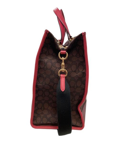 COACH（コーチ）COACH (コーチ) デンプシー40バッグ ピンク×ブラウンの古着・服飾アイテム