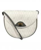 Christian Diorクリスチャン ディオール）の古着「ハニカム柄ショルダーバッグ」｜アイボリー×グレー