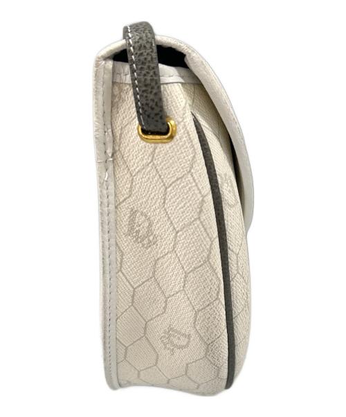 Christian Dior（クリスチャン ディオール）Christian Dior (クリスチャン ディオール) ハニカム柄ショルダーバッグ アイボリー×グレーの古着・服飾アイテム