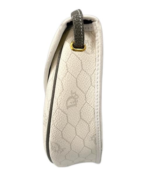 Christian Dior（クリスチャン ディオール）Christian Dior (クリスチャン ディオール) ハニカム柄ショルダーバッグ アイボリー×グレーの古着・服飾アイテム