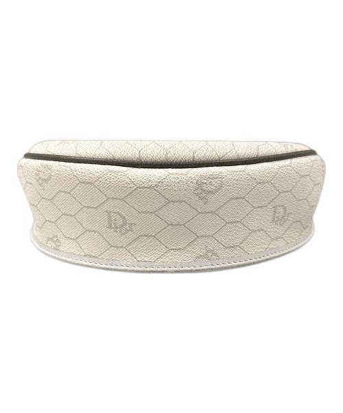 Christian Dior（クリスチャン ディオール）Christian Dior (クリスチャン ディオール) ハニカム柄ショルダーバッグ アイボリー×グレーの古着・服飾アイテム