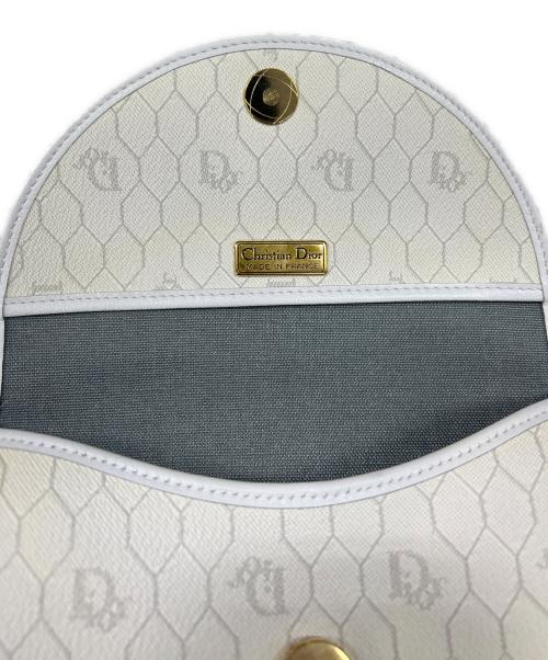 Christian Dior（クリスチャン ディオール）Christian Dior (クリスチャン ディオール) ハニカム柄ショルダーバッグ アイボリー×グレーの古着・服飾アイテム