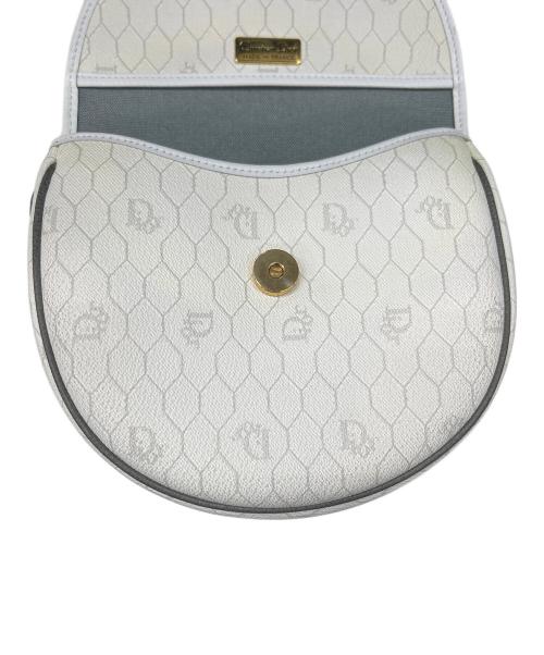 Christian Dior（クリスチャン ディオール）Christian Dior (クリスチャン ディオール) ハニカム柄ショルダーバッグ アイボリー×グレーの古着・服飾アイテム