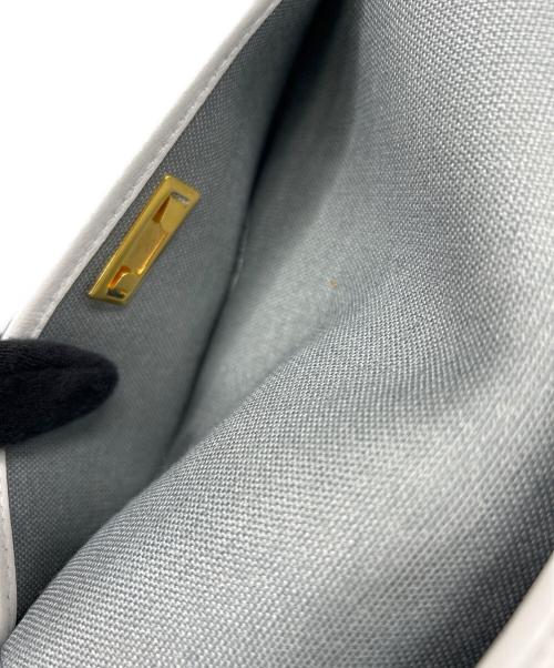 Christian Dior（クリスチャン ディオール）Christian Dior (クリスチャン ディオール) ハニカム柄ショルダーバッグ アイボリー×グレーの古着・服飾アイテム