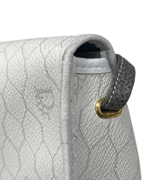 Christian Dior（クリスチャン ディオール）Christian Dior (クリスチャン ディオール) ハニカム柄ショルダーバッグ アイボリー×グレーの古着・服飾アイテム