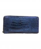 TOKYO CROCODILE東京クロコダイル）の古着「ラウンドファスナー長財布」｜ブルー