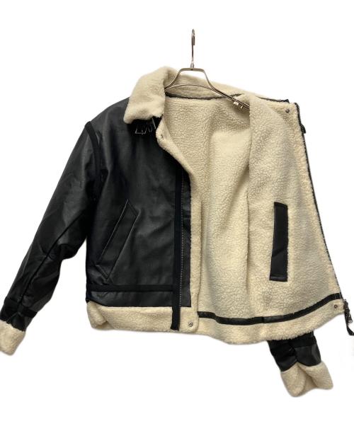 CLEL（クレイル）CLEL (クレイル) 4way リバーシブルフェイクムートンジャケット ブラック サイズ:XSの古着・服飾アイテム