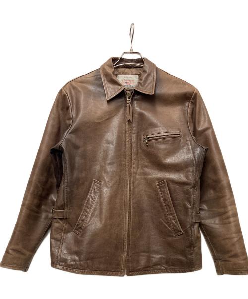 AVIREX（アヴィレックス）AVIREX (アヴィレックス) レザージャケット ブラウン サイズ:Mの古着・服飾アイテム