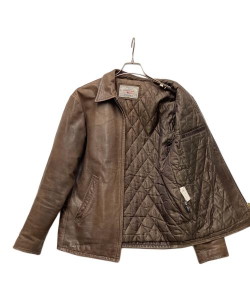 AVIREX（アヴィレックス）AVIREX (アヴィレックス) レザージャケット ブラウン サイズ:Mの古着・服飾アイテム