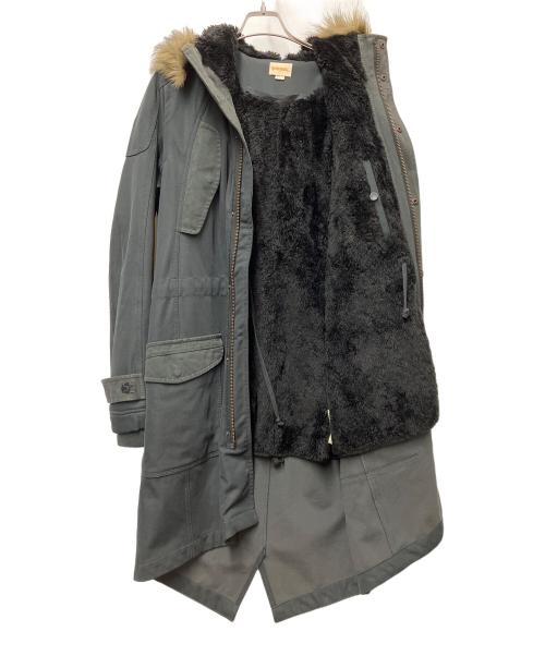 DIESEL（ディーゼル）DIESEL (ディーゼル) モッズコート グリーン サイズ:Lの古着・服飾アイテム