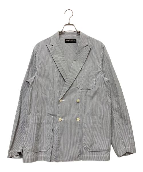 SOUTHWICK（サウスウィック）SOUTHWICK (サウスウィック) ダブルブレストジャケット ネイビー×ホワイト サイズ:Lの古着・服飾アイテム