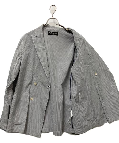SOUTHWICK（サウスウィック）SOUTHWICK (サウスウィック) ダブルブレストジャケット ネイビー×ホワイト サイズ:Lの古着・服飾アイテム
