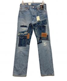 LEVI'S PReMIUM（リーバイス プレミアム）の古着「501パッチワークデニムパンツ」｜ブルー