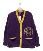 Pherrow'sフェローズ）の古着「厚手カーディガン」｜パープル×イエロー